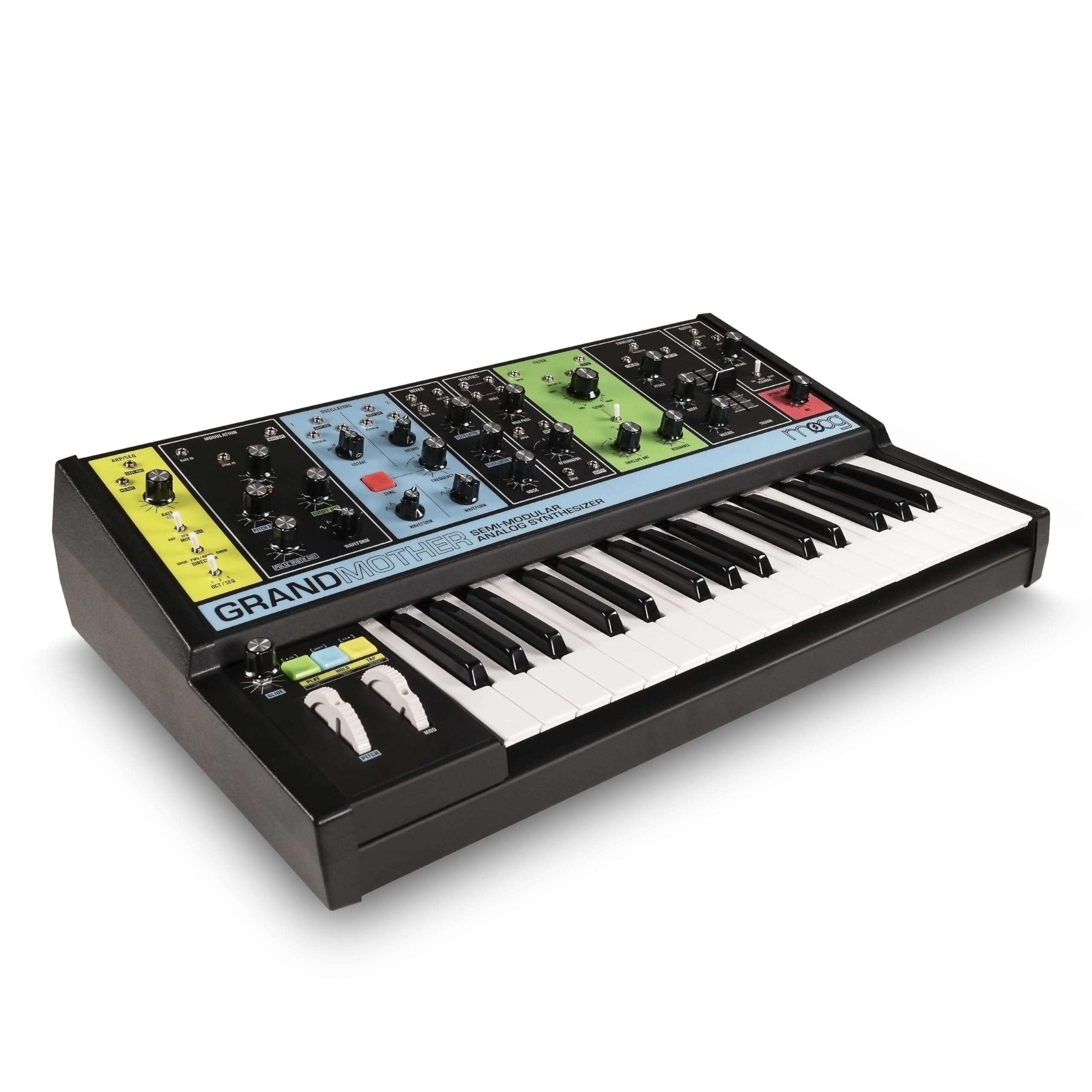 MOOG Grandmother Synthétiseur Analogique Semi-Modulaire à Clavier 32 Touches, Arpégiateur Intégré, Séquenceur et Tank de Réverbération à Ressort