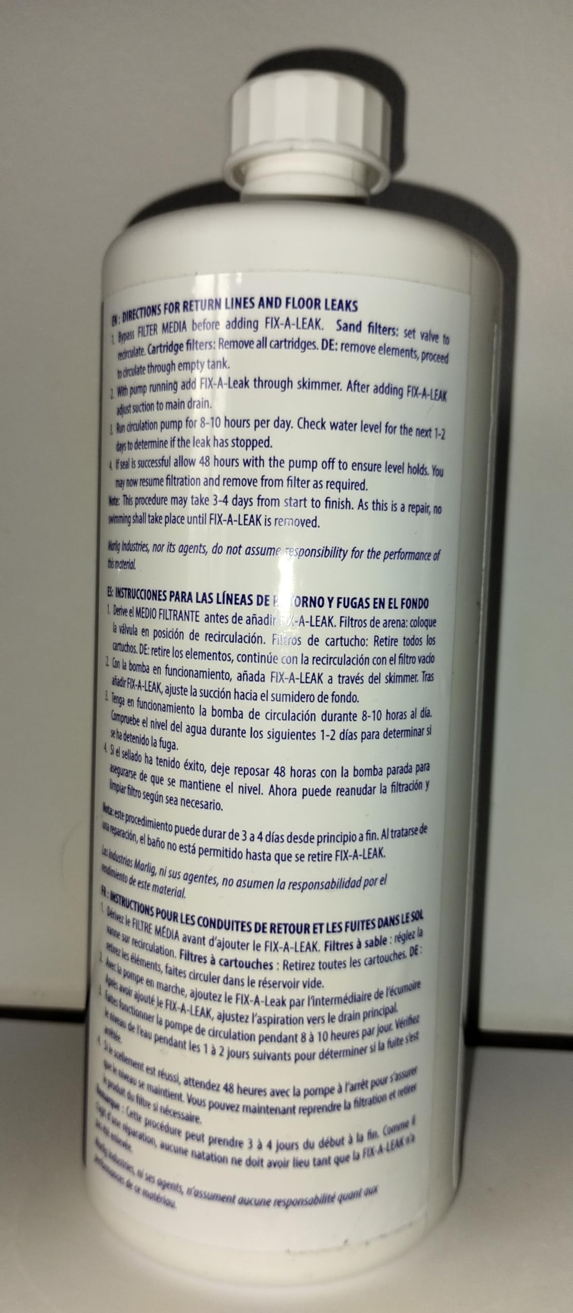 Fix A Leak, Sigillante per perdite in piscina e vasche idromassaggio, specialista in riparazione dal 1980, prodotto in Canada