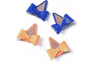 Birthday Dog Bow Hair Accessories for Blue Girls