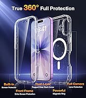 Vista 780 de Diaclara - Funda diseñada para iPhone 15 Plus de 6.7 pulgadas, transparente, cuerpo completo, con protector de pantalla, resistente de protección