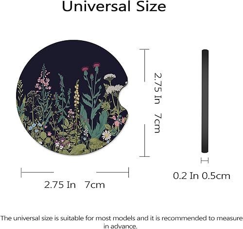 Miniatura 3 de Posavasos para automóvil, paquete de 2 posavasos antideslizantes universales de goma para mujeres y hombres, accesorios para el interior del