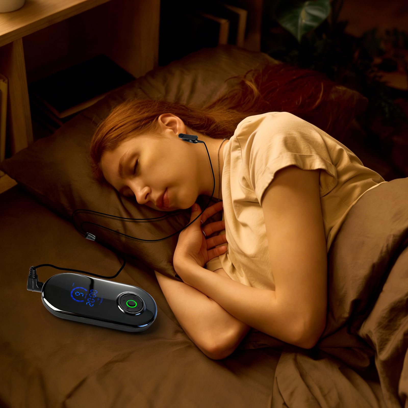 Dispositivo de ayuda para dormir con clip para los oídos, estimulación del nervio vago, 3 modos y ajuste de 9 niveles, carga USB, herramienta de alivio calmante para adultos, accesorio de apoyo para