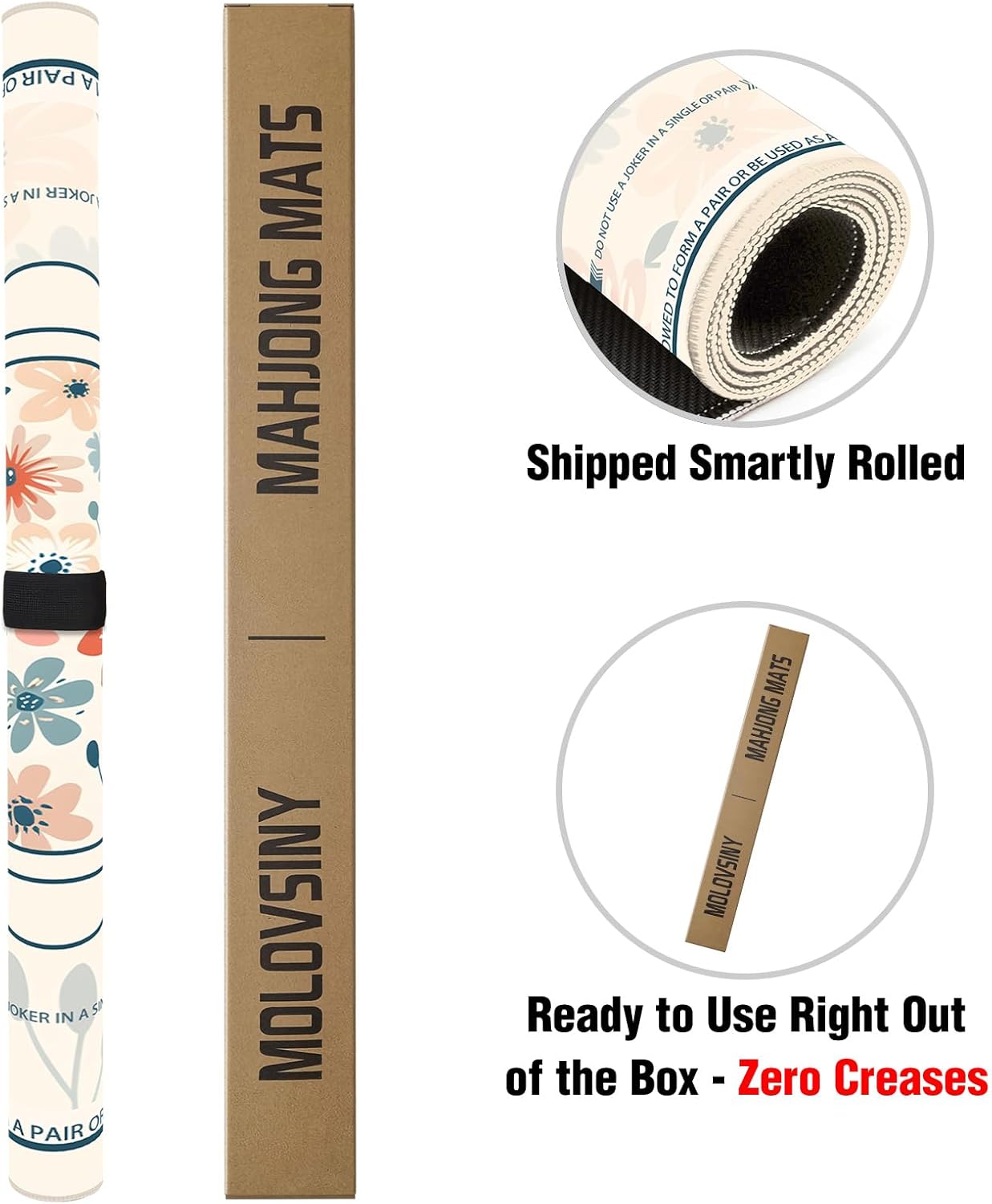 Mahjong Mat for Table Durable Mahjong Table Cover with Unique Design, Premium Mahjong Accessories, Perfect Mahjong Gifts for Women, Game Mat for Mahjong and Board Game Enthusiasts (Morning Bloom)