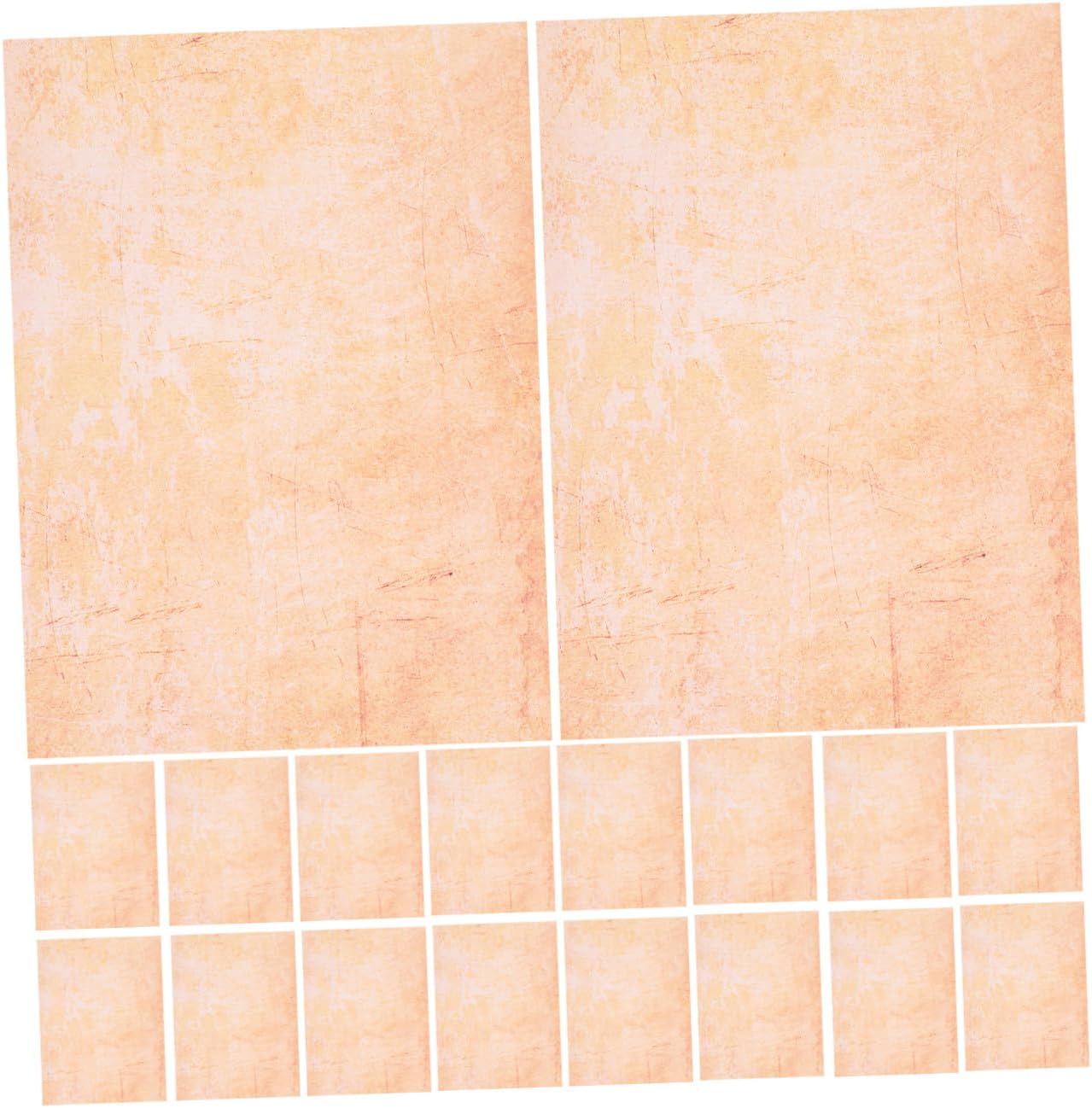Veemoon 100pcs Vintage Retro Letter Stationery Paper A4 Size Decorative Writing Paper with Wrinkled Texture for Invitations and Creative Note Writing