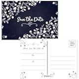 Stonehouse Collection | 40 Floral Theme Save The Date Postcards | Wedding, Baby Shower, Birthdays, Celebration Announcements | Great For Any Occasion | 4