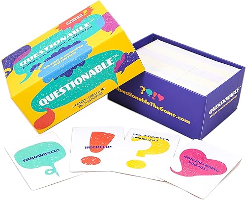 Questionable - El mejor juego de cartas Rompehielos para que los adultos hablen - Juego de cartas para la noche de juego semanal de las familias