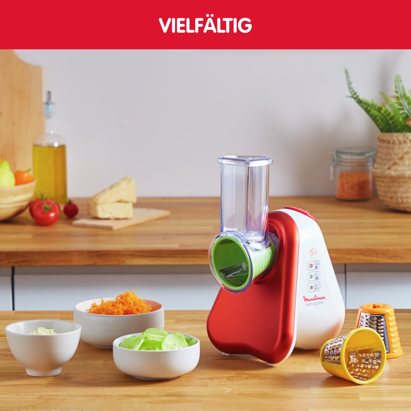 Moulinex Fresh Express 3 in 1 Elektrisches Schnitzelwerk – Bild 7