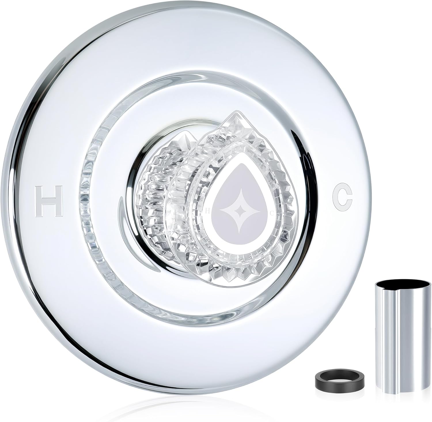 Shower Trim Kit Compatible with Moen T470 Chateau Shower Trim Kit, 1225 Cartridge trim kit Compatible with Moen Single Handle Tub/Shower Standard Valve, Escutcheon, Tubes and Handle (Chrome)