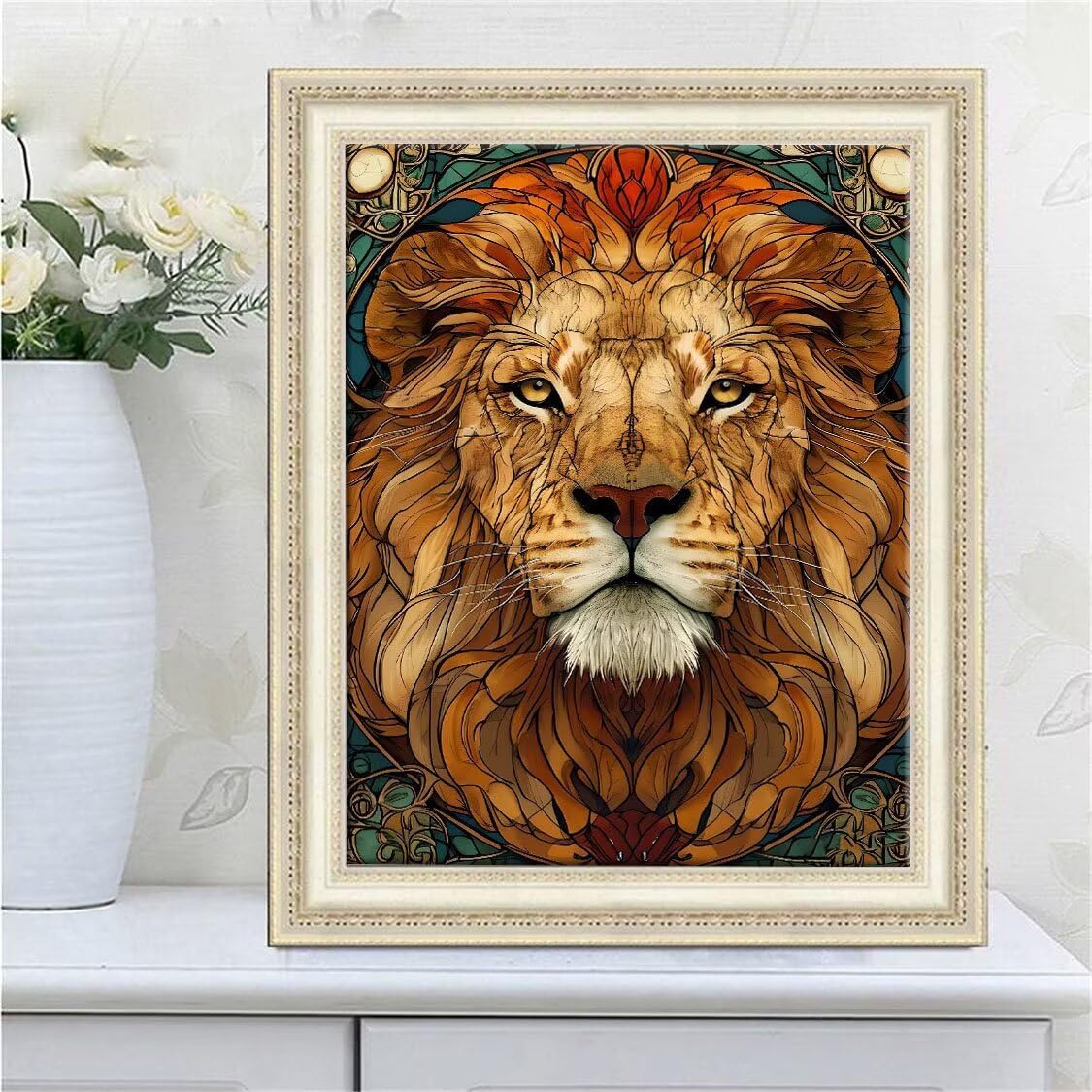DIY Malarstwo diamentowe 5D, diamentowe zestawy lwa dla dorosłych, sztuka z kryształków górskich, płótno, haft, artykuły rzemieślnicze, dla dzieci i dorosłych, idealna dekoracja ścienna do domu,