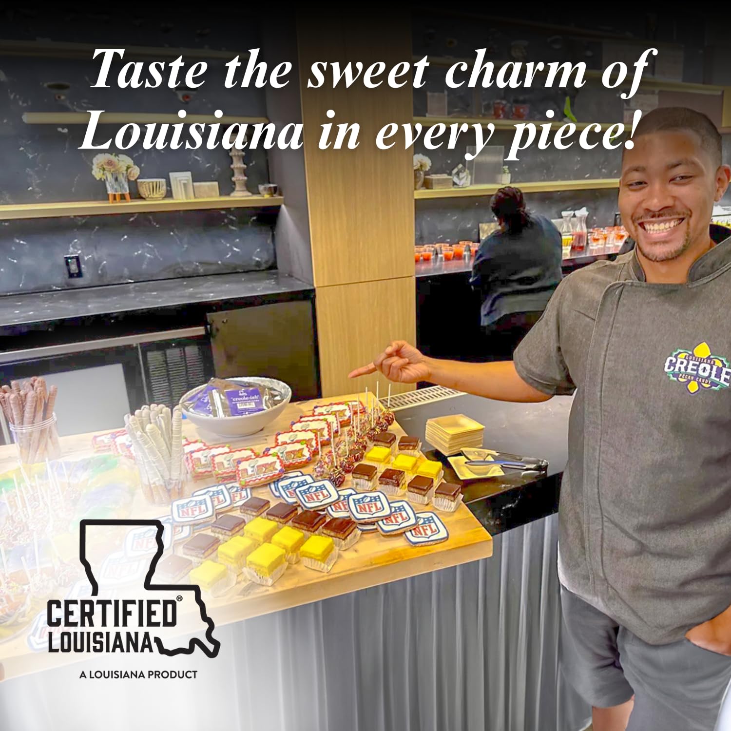 Large Creole ish Original praline pecans Candy-Authentic Sweet Delights from New Orleans, Cajun Flavors, Certified Louisiana, French Influence, Dairy-Made Perfection (Pecan Candy aka Praline 6 Pack)