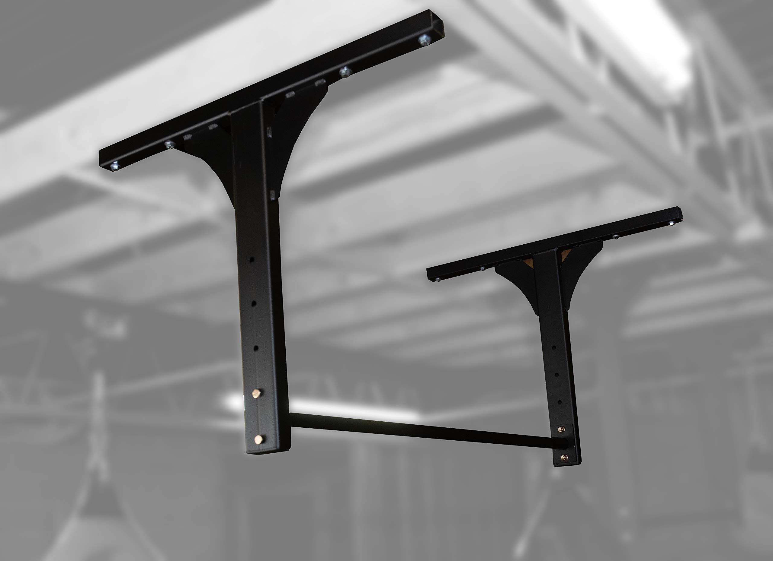 Pull Up Bar - Ceiling/Wall/Joist Mounted (Medium - Black Bar)