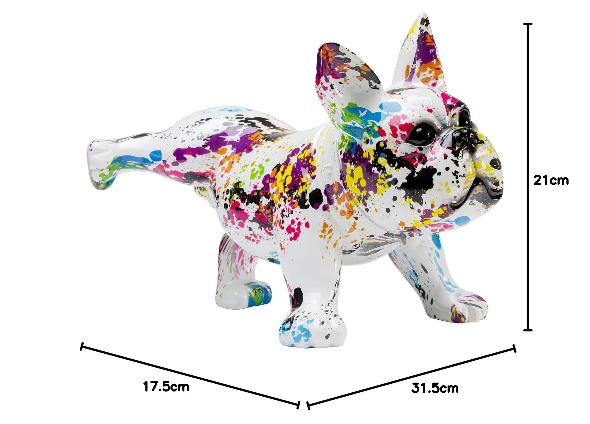カレ犬型マーブル模様の置物