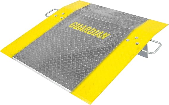 Dock Plate, 36" x 36", Aluminum, 2,500 lb, for Pallet Jacks, Hand Carts, Material Handling, Guardian