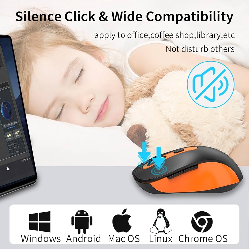Amazon.com: Wireless Mouse for Laptop, PC, Chromebook, Mac