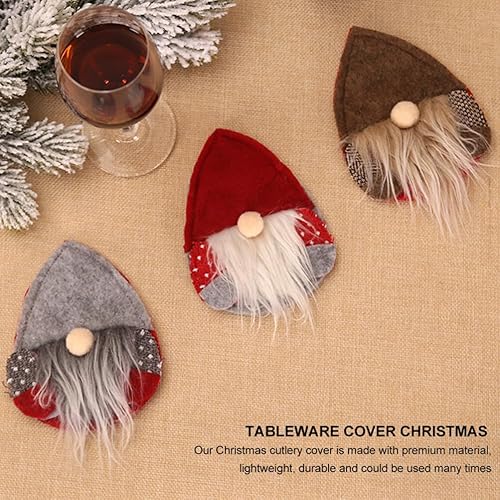 Miniatura 5 de Cabilock Norse Decor 6 piezas de gnomo bolsa de cubiertos de Navidad Santa mesa cubiertos cubiertos Deocor bolsa de almacenamiento de cubiertas