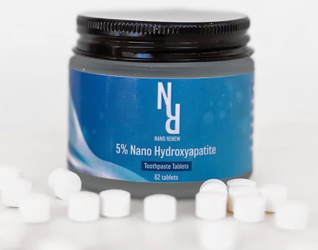 Nano Renew Hydroxyapatite Toothpaste Tablet Natural Fluoride Plastic Free 62 tabs