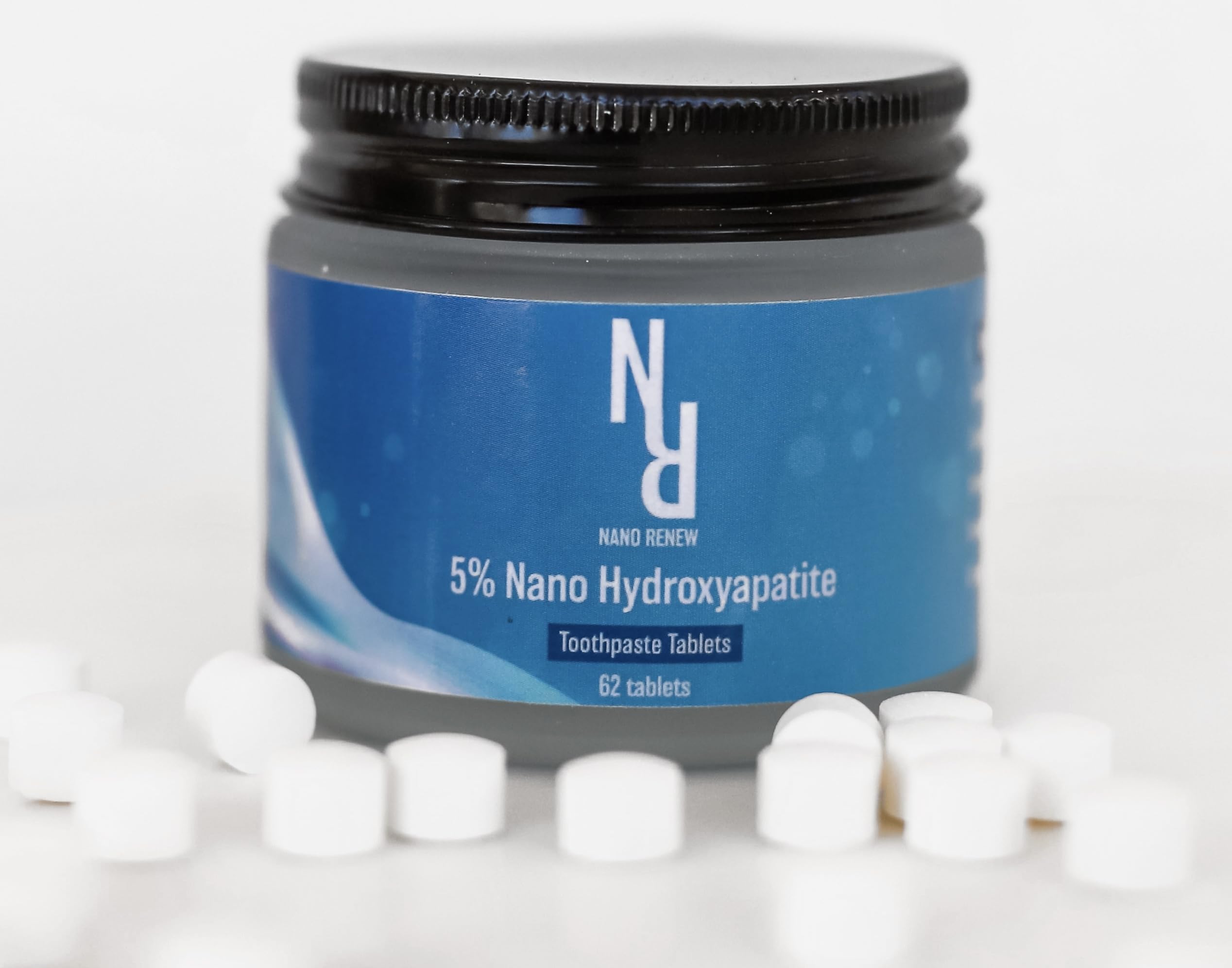 Nano Renew Hydroxyapatite Toothpaste Tablet Natural Fluoride Plastic Free 62 tabs