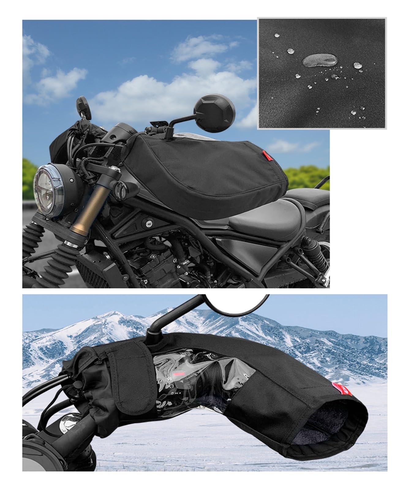 Manicotti per Manubrio da Moto Per DAX ST 125 ST125 Moto Manubrio Spesso E Caldo Impugnatura Manubrio Protettivo Invernale