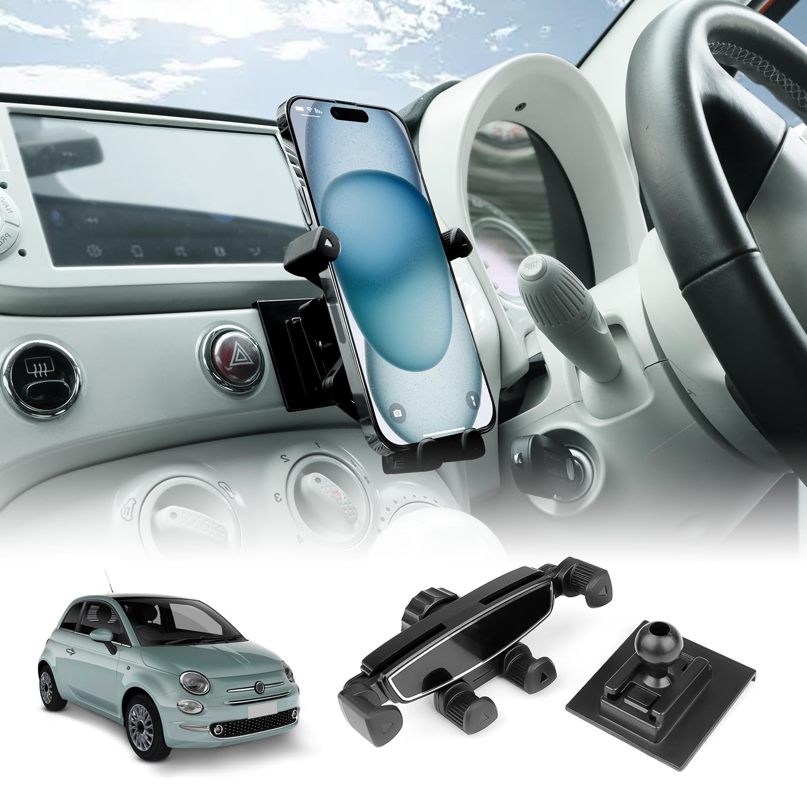 ABARTH 500 595 695 右ハンドル用 アバルト ダッシュボードマット