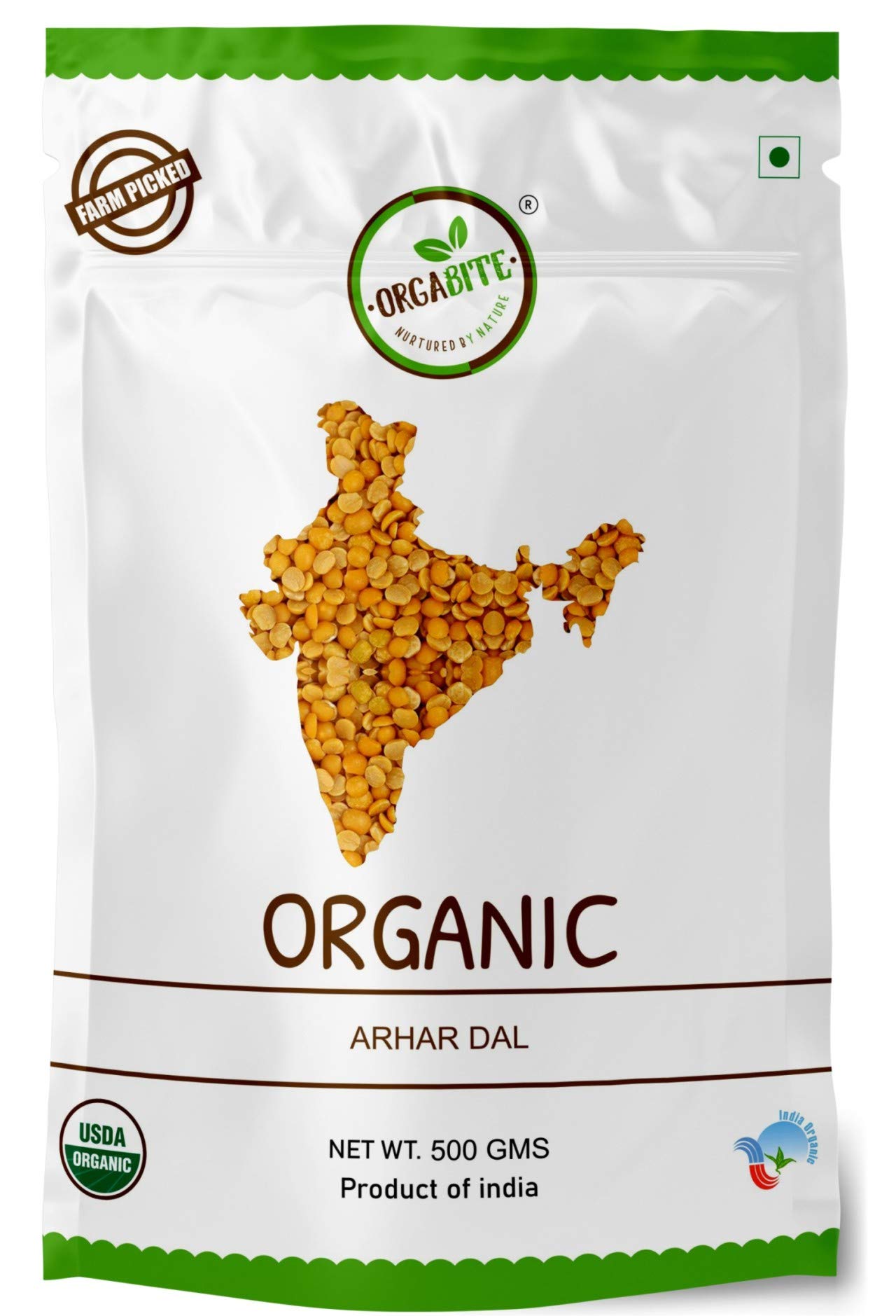 Orgabite Organic Arhar Dal 500 gms
