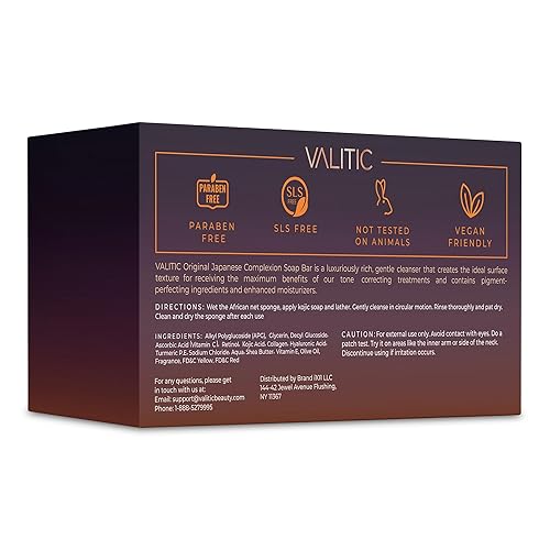 Miniatura 9 de VALITIC Jabón removedor de manchas oscuras de ácido kójico con cúrcuma, vitamina C, retinol, complejo japonés original con ácido hialurónico,