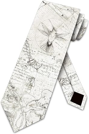 Three Rooker Art Ties Mens Da Vinci Necktie Novelty Tie