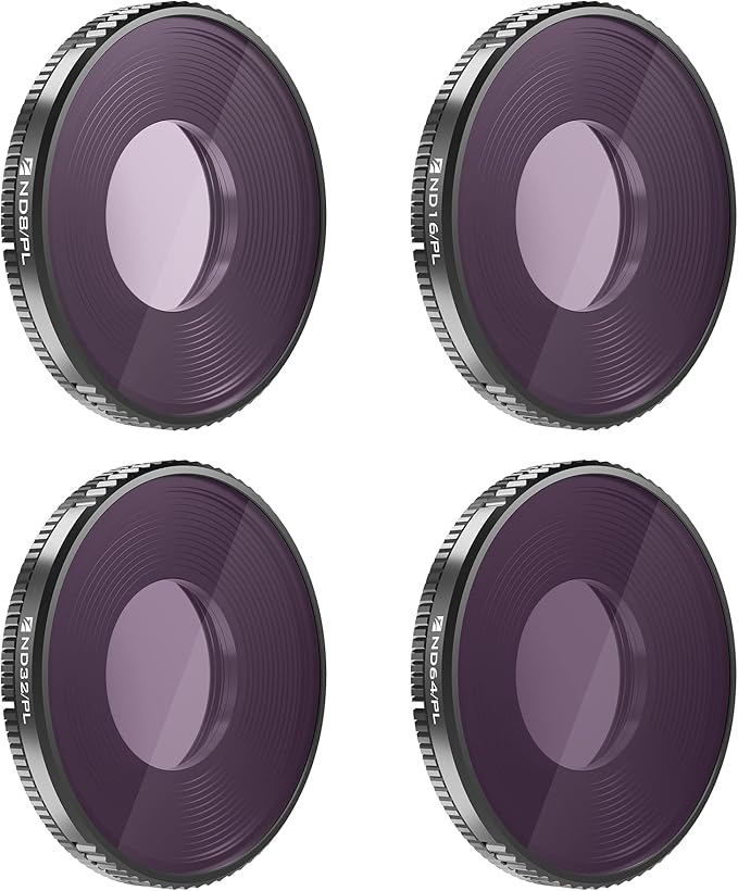 Freewell ND8, ND16, ND32, ND64 Set de filtres Jour Standard pour DJI Osmo Action 6 – Essentiel pour Filmer la lumière du Jour