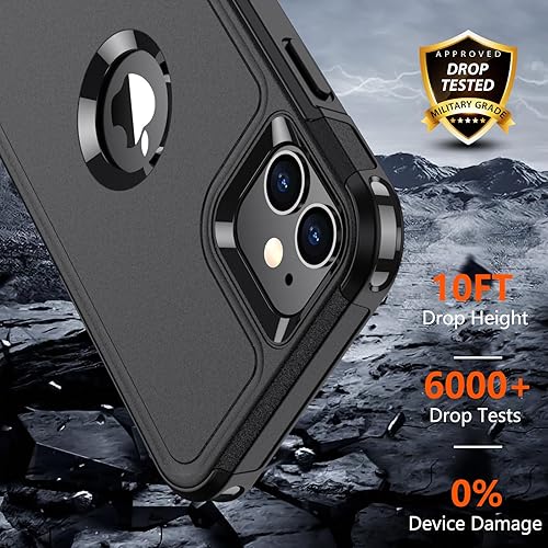 Miniatura 5 de Supfine 5 en 1 Funda para iPhone 11 a prueba de caídas militares de 10 pies 2  pantalla de vidrio templado 2  protector de lente de cámara templado