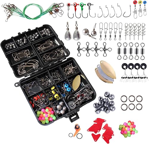 437243Pcs Fishing Lures Kit for Freshwater &Saltwater,Bass Fishing Lure Kit Trout Bass Salmon Walleye, Fishing Hooks,Fishing Tackle Box, Fishing