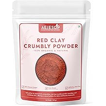 Natural Indian Red Clay Crumbly Powder, Rhassoul Ghassoul Clay Powder, 100% Pure Natural Powder, Clay Face Mask - 7oz (200gm)
