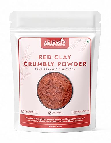 Polvo de arcilla roja, arcilla natural, arcilla orgánica, máscara de barro natural, 7 oz (200 gm)