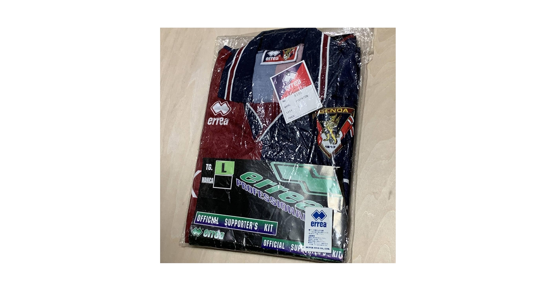 ジェノア　GENOA ユニフォーム　94-95 errea Mサイズ　三浦知良 ジェノア GENOA ユニフォーム 94-95 errea Mサイズ 三浦知良