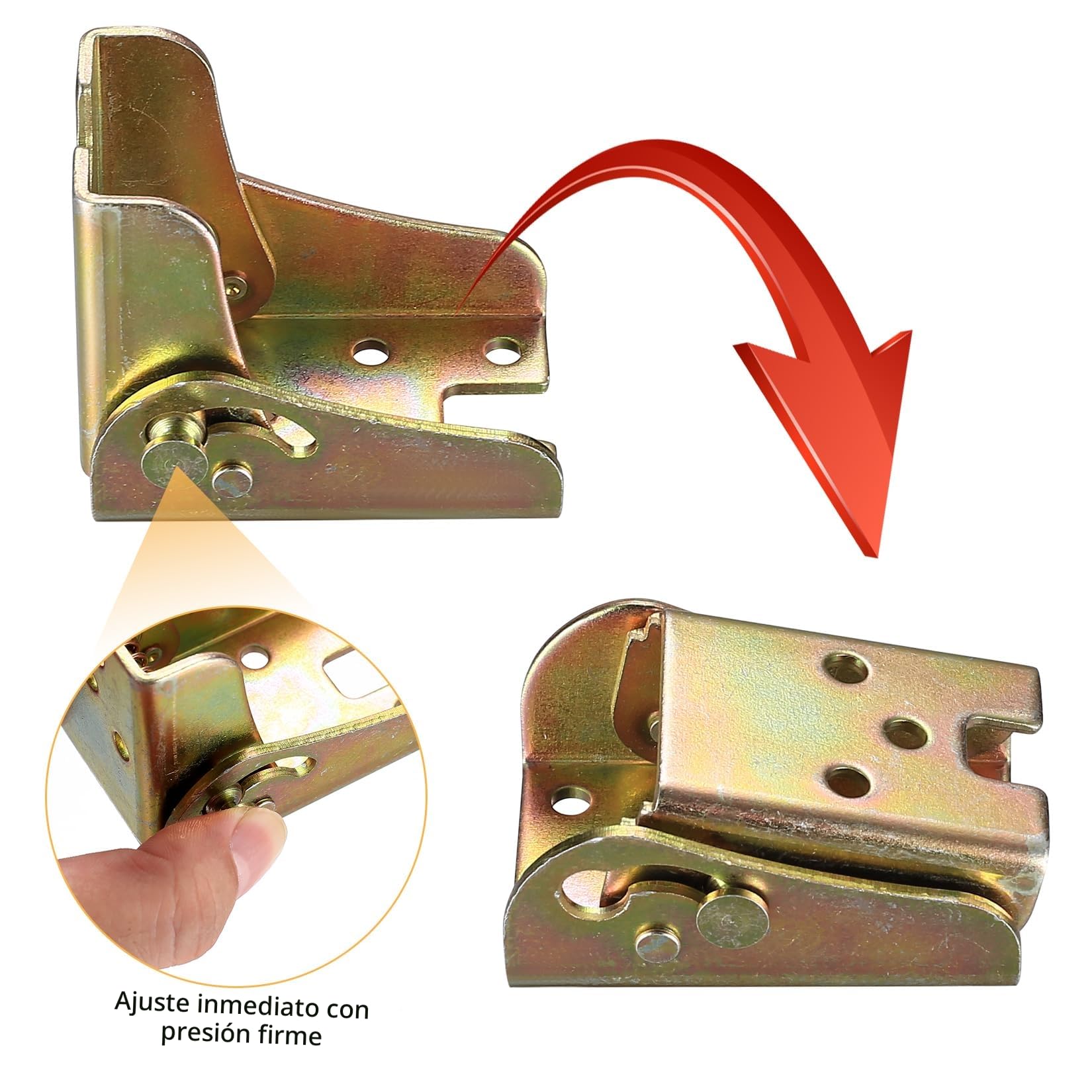 4 x Patas de Mesa Plegables con Bloqueo, Articulación de 90 grados con Auto Seguro, Soporte Plegable para Piernas de Mesa, Bisagras Plegables para Placas de Mesa, Cama, Armarios