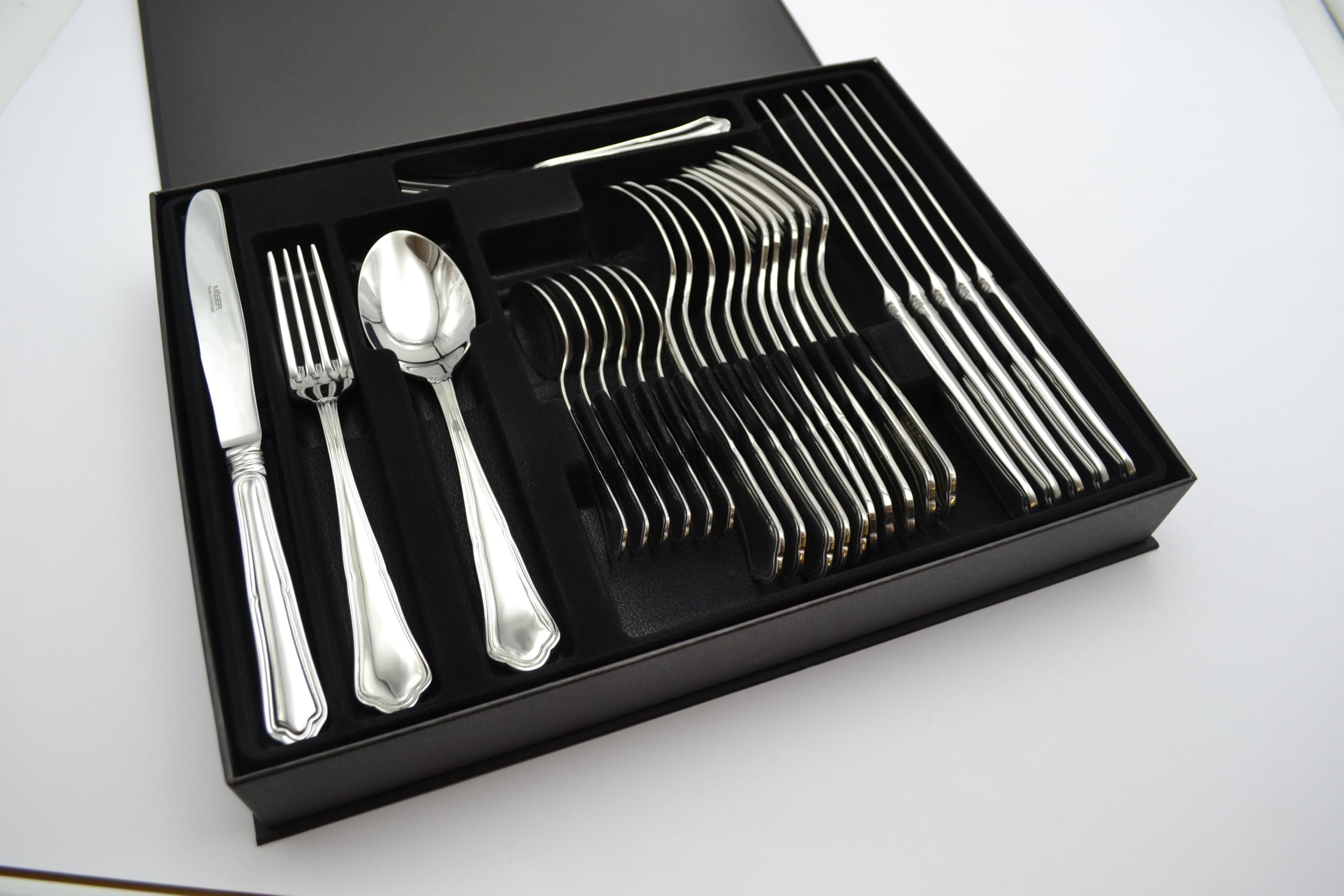 Mäser, Serie Pacifico, Besteck-Set, Edelstahl Besteck-Set für 6 Personen, Silber