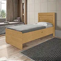 Cama Baú Solteiro Larissa Design Moderno E Funcional Naturalle