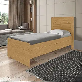 Cama Baú Solteiro Larissa Design Moderno E Funcional Naturalle