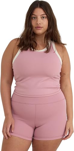 Organic Basics Womens Active Flow Recycled Nylon Tank Top, Canyon Pink, XX-Small