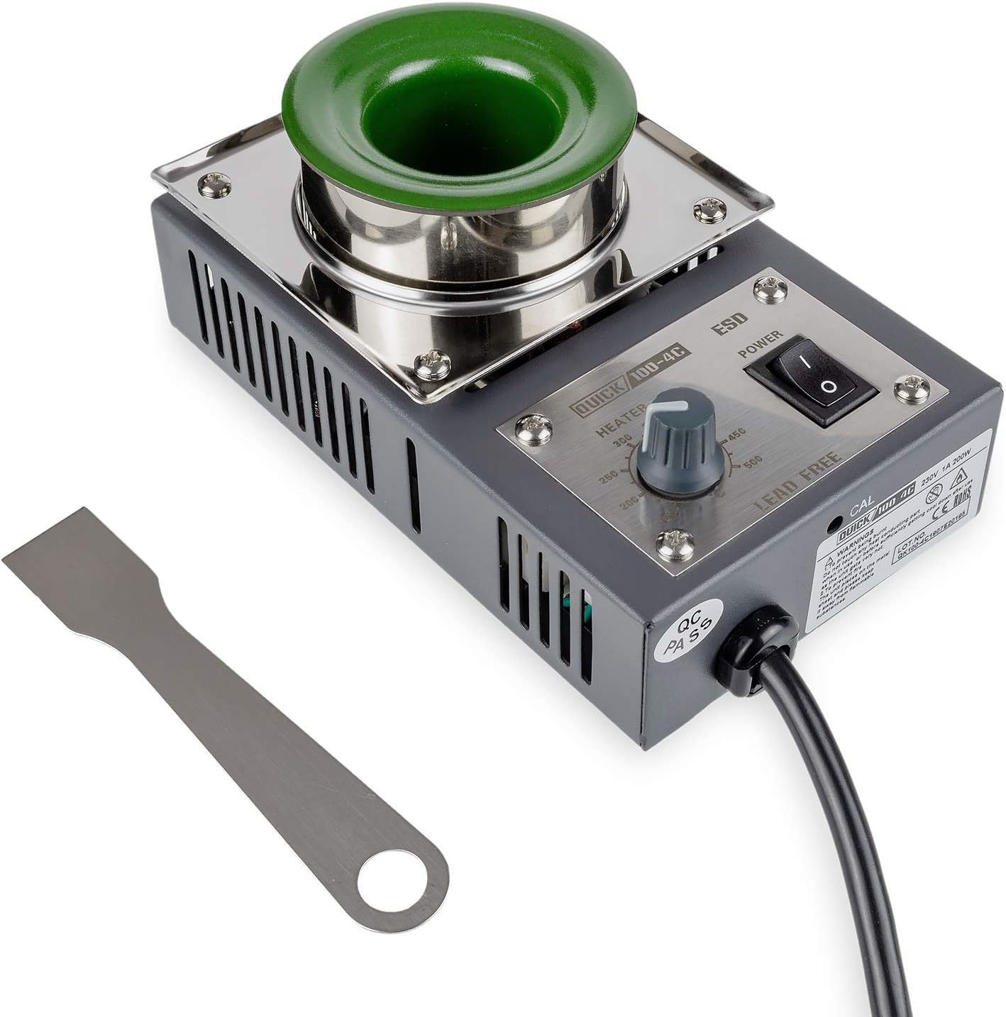 QUICK Tubo de soldadura regulado por sensor, 200 W, redondo, diámetro de 36 mm, 150-500 °C QU100-4C