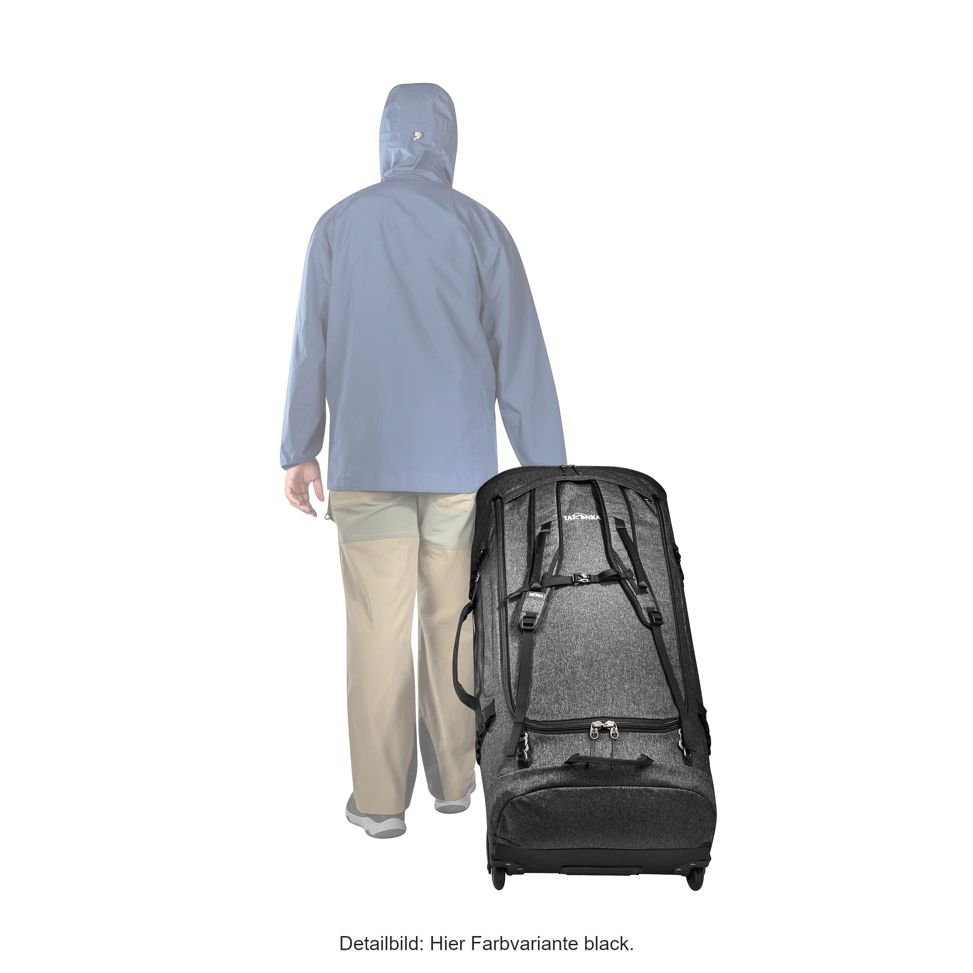 Tatonka Wózek Duffle Roller 140 l – składana torba podróżna z kółkami i funkcją plecaka – możliwość schowania we własnej kieszeni w pokrywie – pojemność 140 litrów