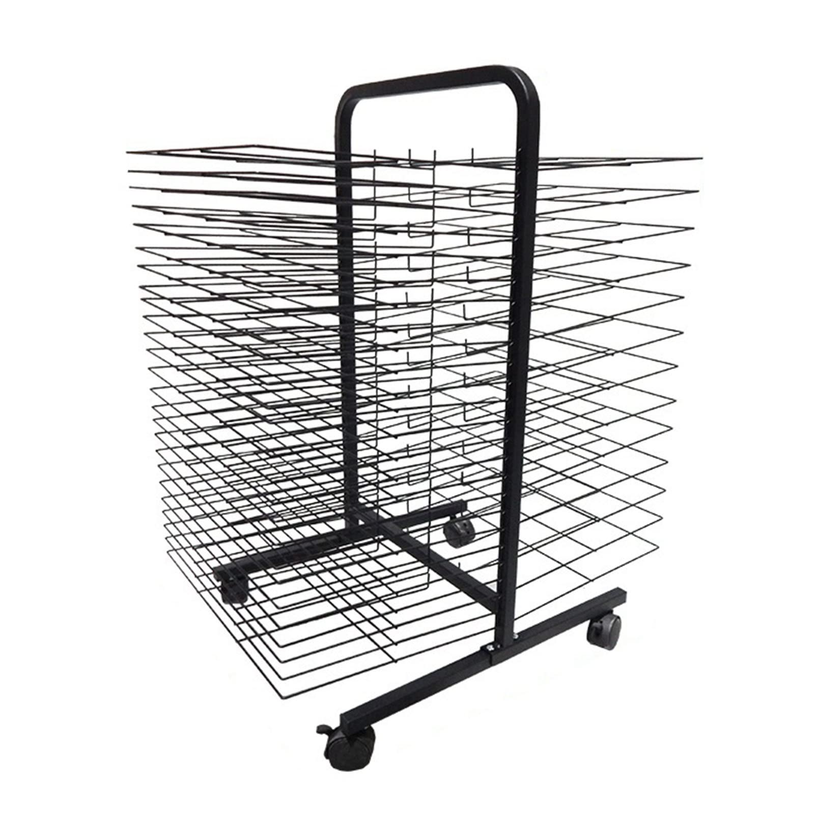 Aioneer Drying Racks,Mobile Art Drying Rack, Classroom Studio Homeing Drying Rack For Kids, Artists, Double Sided Art Rack Storage Organizer On Wheels/26-Layer-38-Layer