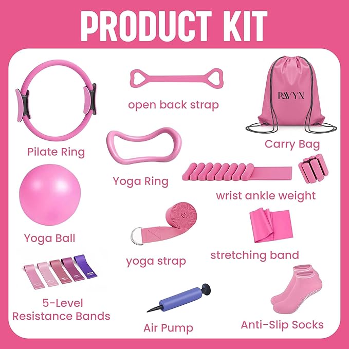 Kit de Equipo de Pilates para Casa - Set de 16 Piezas PAVYN miniatura 3