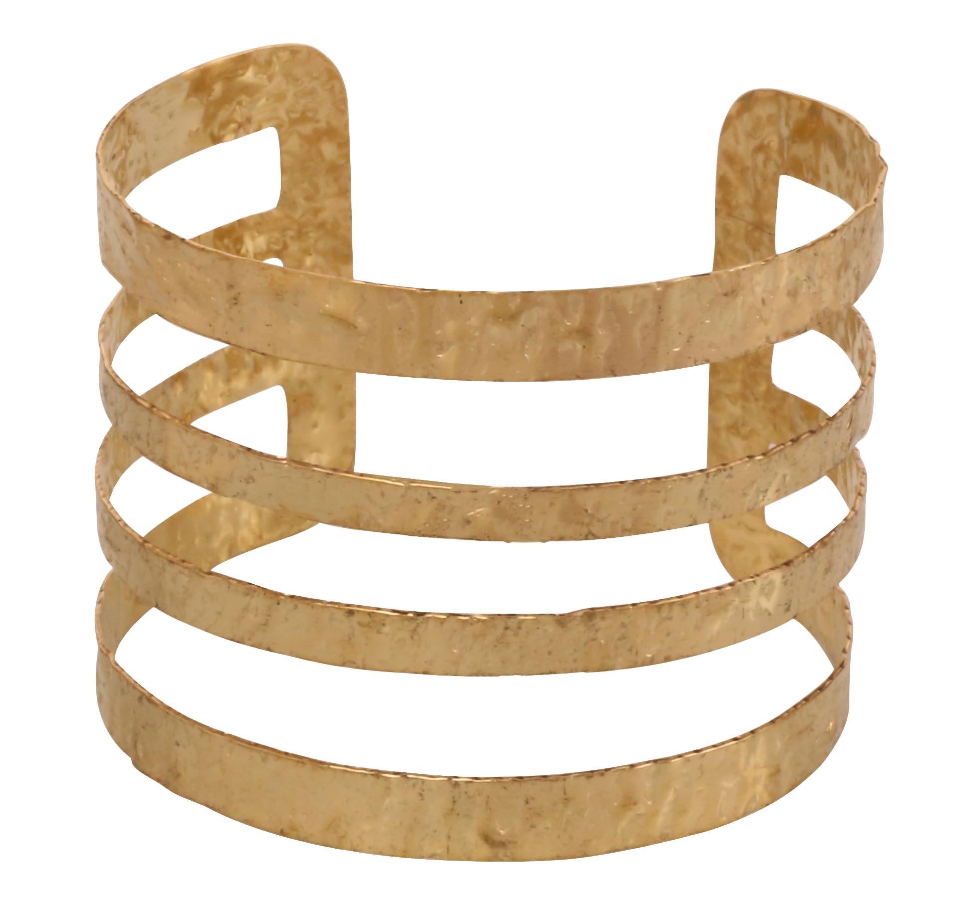 Touchstone Indian Bollywood Desire Brass Base Exotic Workmanship Free Size Cuff Bracelet in Antique Gold Or White Or Copper Tone for Women.
