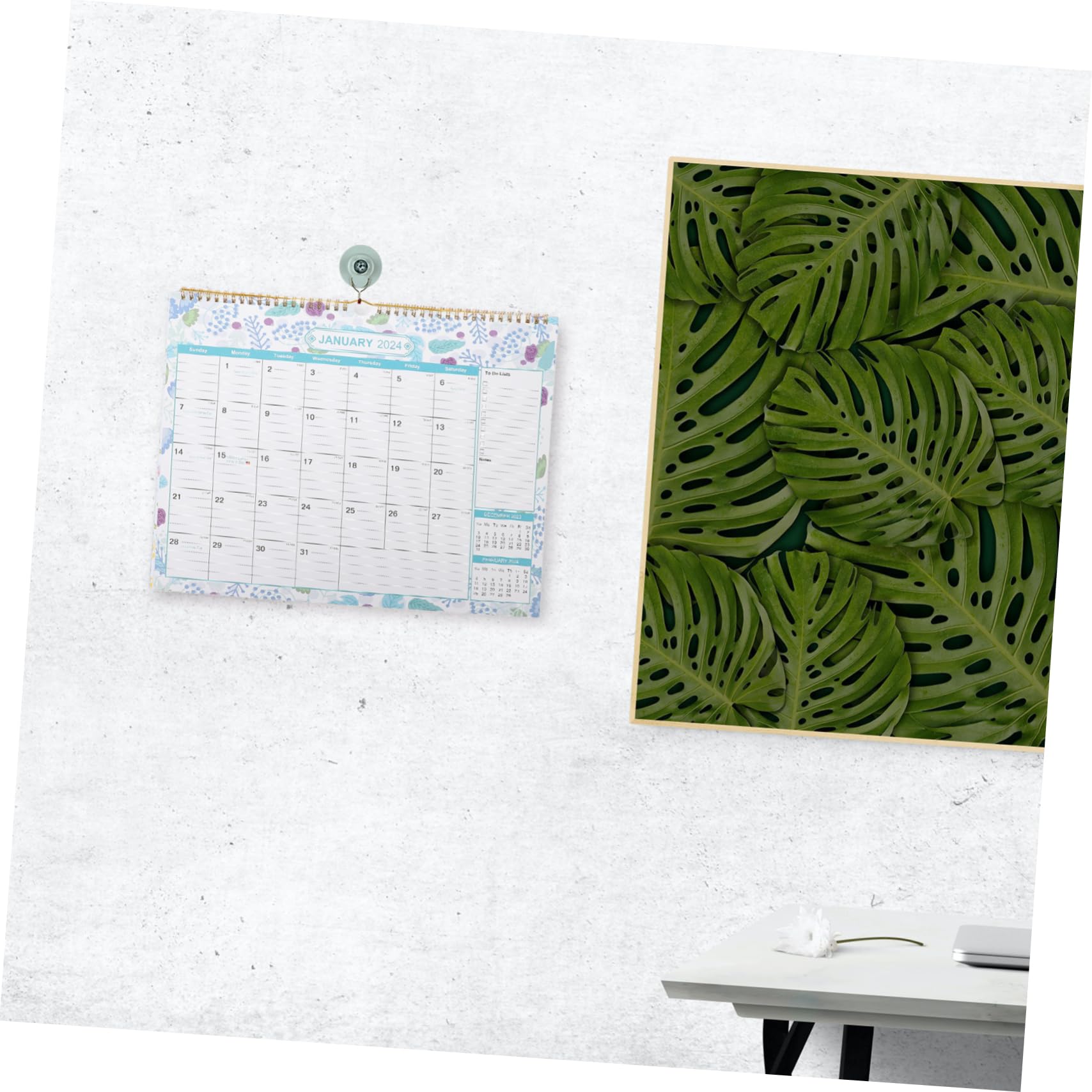 SEWACC 2stücke Englischer Monatskalender Monate Hängender Wandkalender Für Büro Und Zuhause Minimalistisches Design Zur Einfachen Planung Von Terminen Und Feiertagen