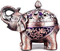 Vista 11 de K COOL Soporte de metal para incienso de reflujo, bobina de cono de elefante, quemador de incienso con tapa, adorno de aromaterapia, decoración