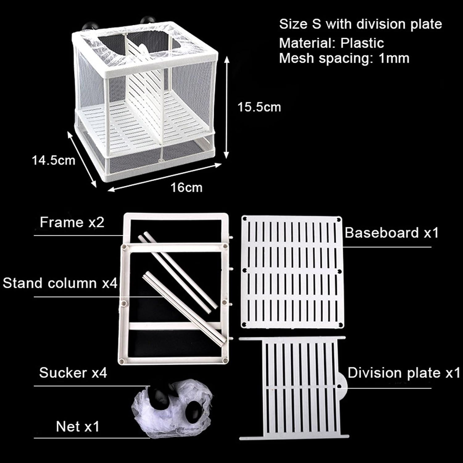 SUNESA Reptile Breeding Box Aquarium Fish Breeding Breeder Box Baby Fish Net Fish Tank Incubator Box Aquarium Accessory Supplies Turtle Tank Aquarium (Size : CH)