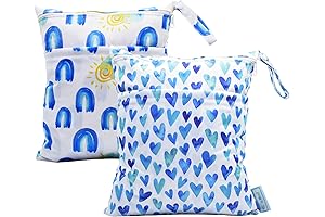 Cloth Diaper Wet Dry Bag | Waterproof Reusable Travel, Bathing, Beach, & More