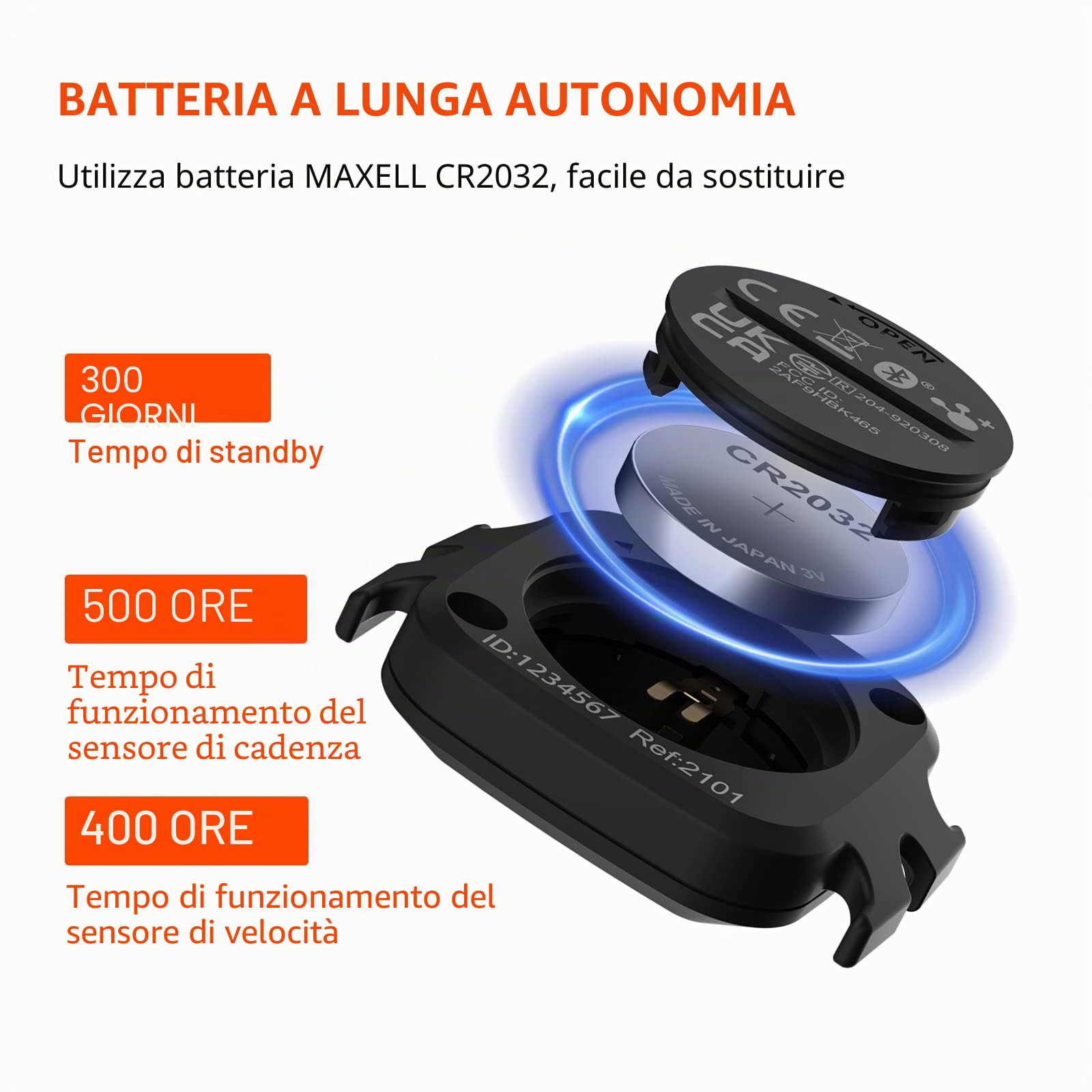 COOSPO BK467 Sensore di Cadenza Velocità Ant+ Bluetooth Bici Sensore Ciclismo IP67 Impermeabile Compatibile con Ciclocomputer GPS, CoospoRide, Zwift, Rouvy, Kinomap