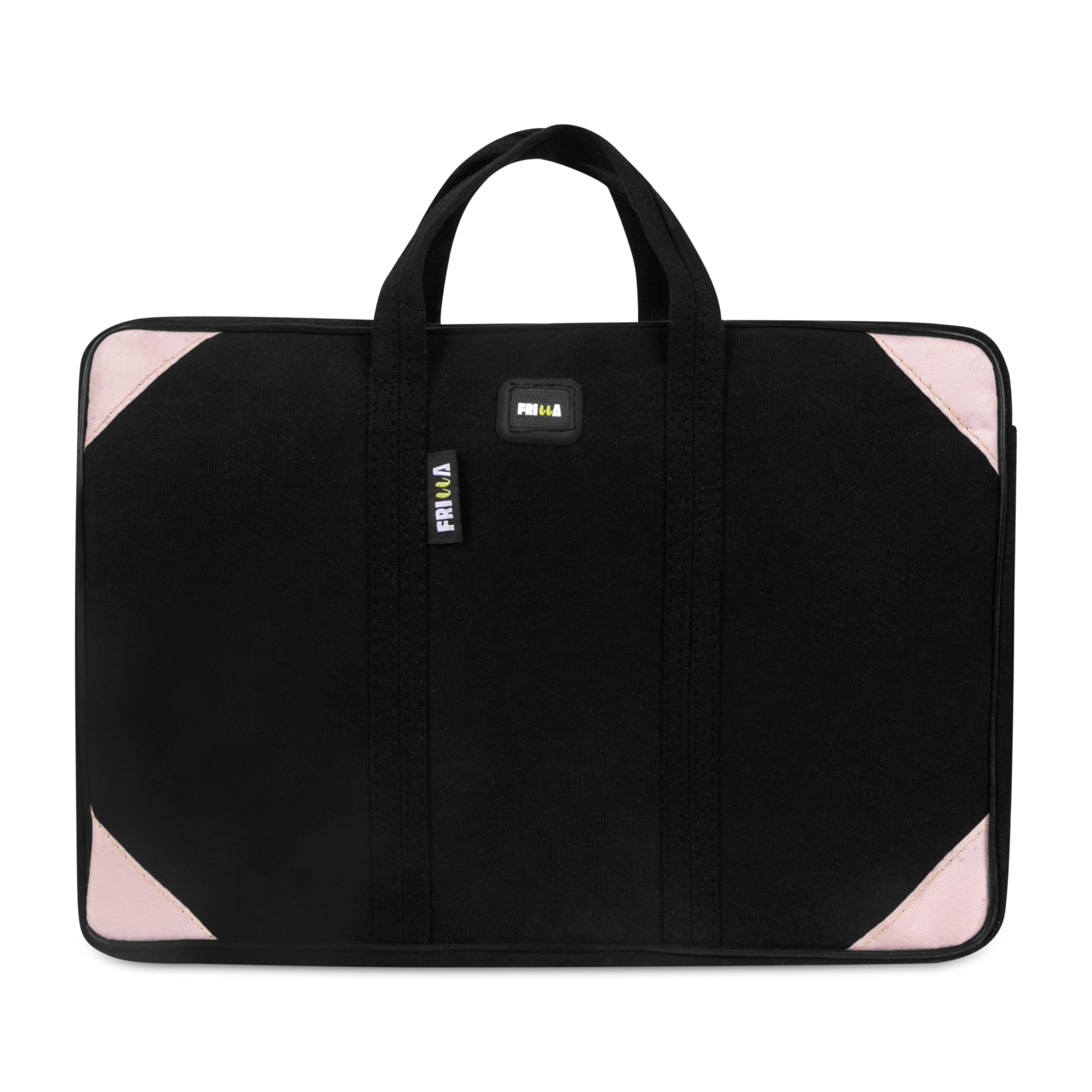 FRILLA Canvas Extra Heavy Duty Tool Bag for Electrician, Technician,Service Engineer,Mechanic, Plumber, Carpenter|ProMax Strong Canvas Tool Bag with 2 Inside Zipper Pockets (Black, Pink)-image-37