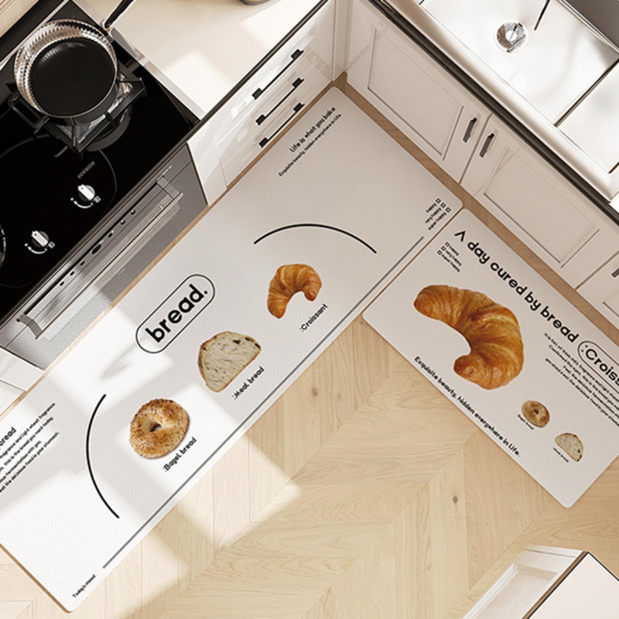 キッチンマット 拭ける PVC モロッカングレー 45×180cm （ 45cm 180cm ササッと拭けるマット PVCキッチンマット キッチン  マット PVCマット クッションマット 洗濯不要 お手入れ簡単 拭けるキッチンマット ）: リビングート ANA Mall店｜ANA  Mall｜マイルが貯まる・使える ... [HOG6] キッチンマット 拭ける パン柄 北欧 おしゃれ 台所マット ふける スタイル1 厚手 キッチン マット PVCマット