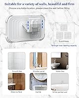 Vista 6 de Soporte impermeable para teléfono de ducha con rotación de 360°, ángulo ajustable, soporte de teléfono montado en la pared para espejo de baño